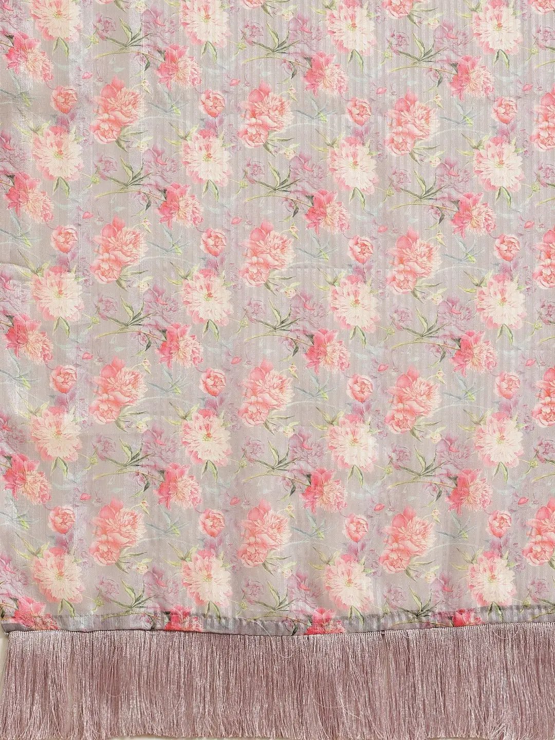 Exclusive Stylish Poly Chiffon Floral Digital Print Saree