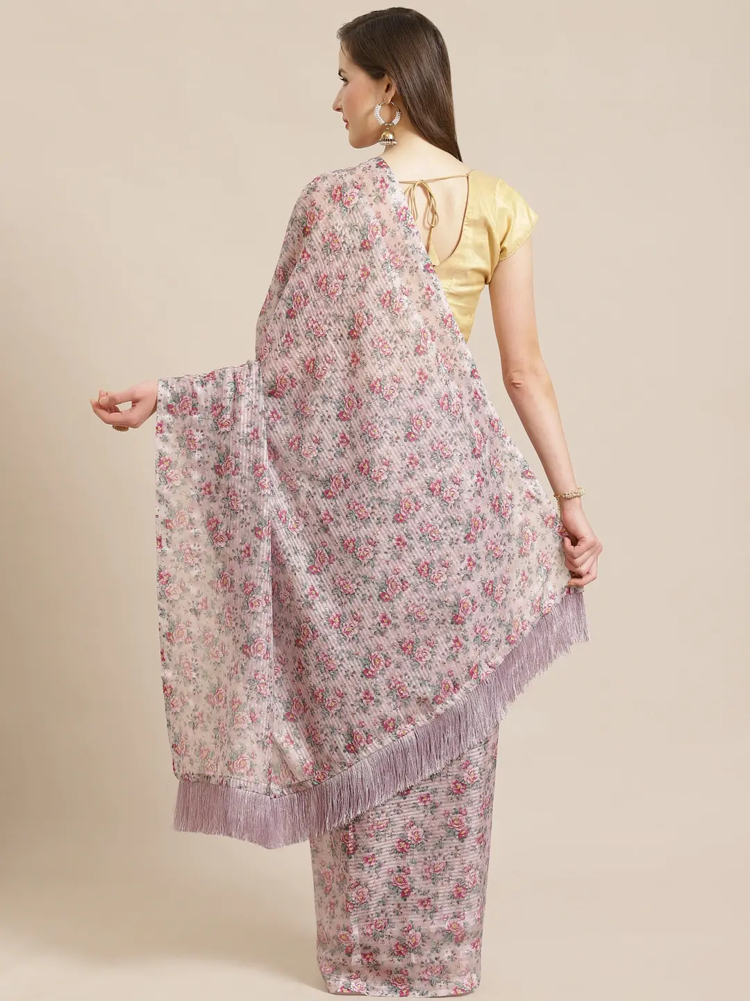 Bollywood Style Floral Soft Silk Saree 