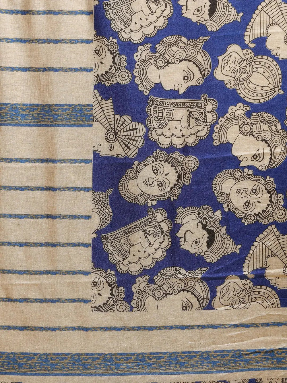 Exclusive Stylish Linen Kalamakri Printed Chanderi Saree