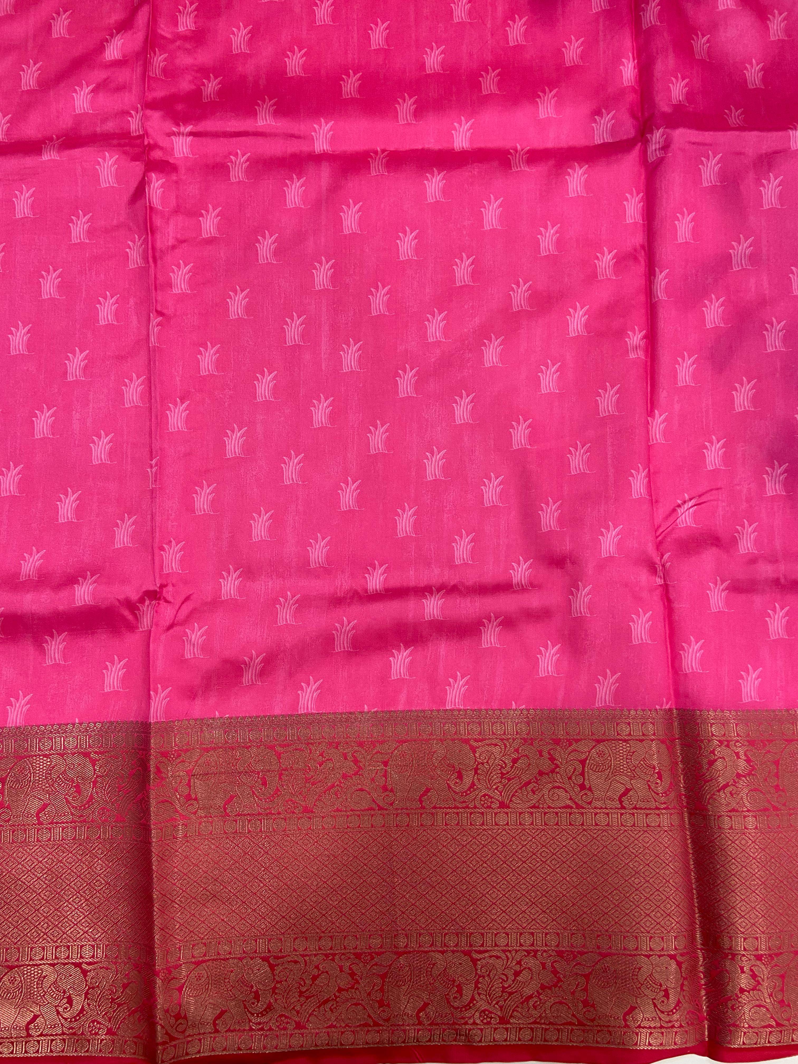 Dark Pen Kalamkari Soft Silk Saree
