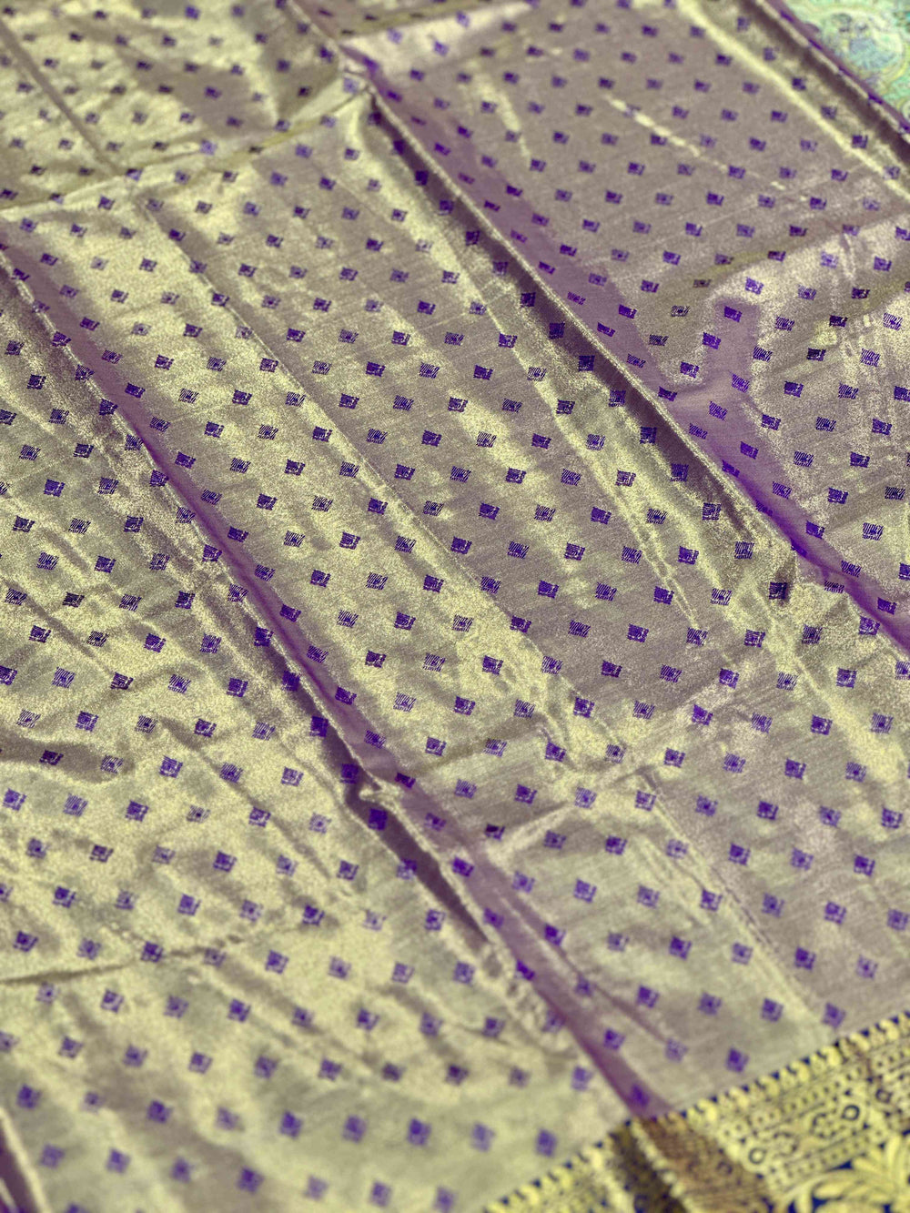 Purple Dharmavaram Silk Saree