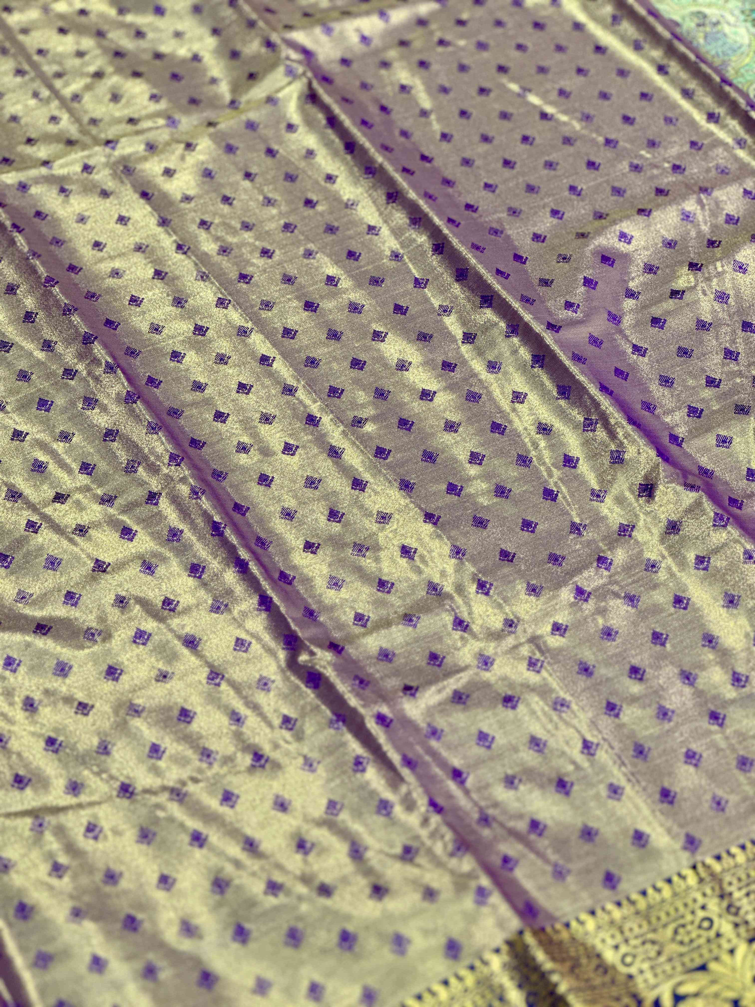 Purple Dharmavaram Silk Saree