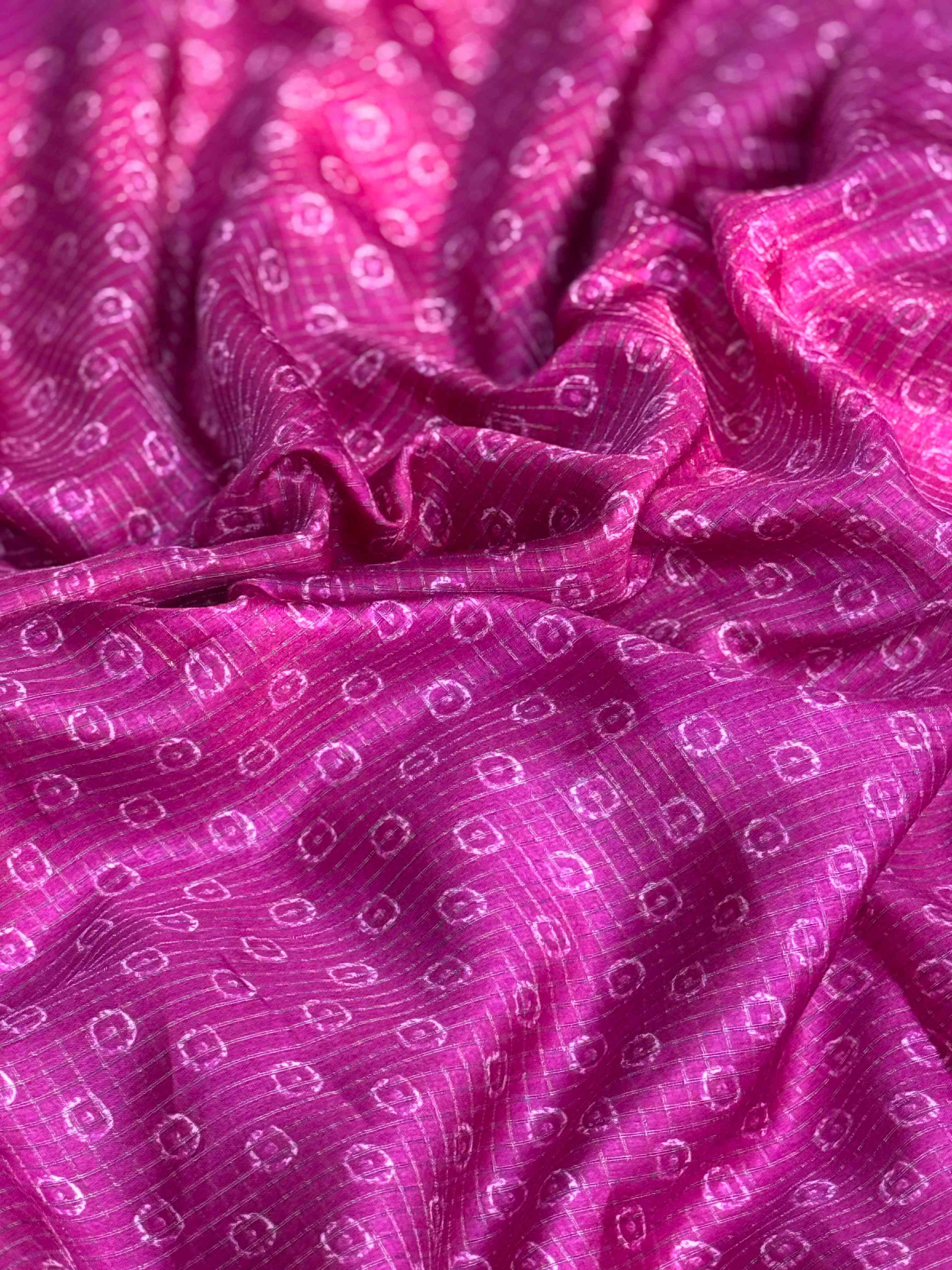 Radiant Yellow Tussar Chex Saree