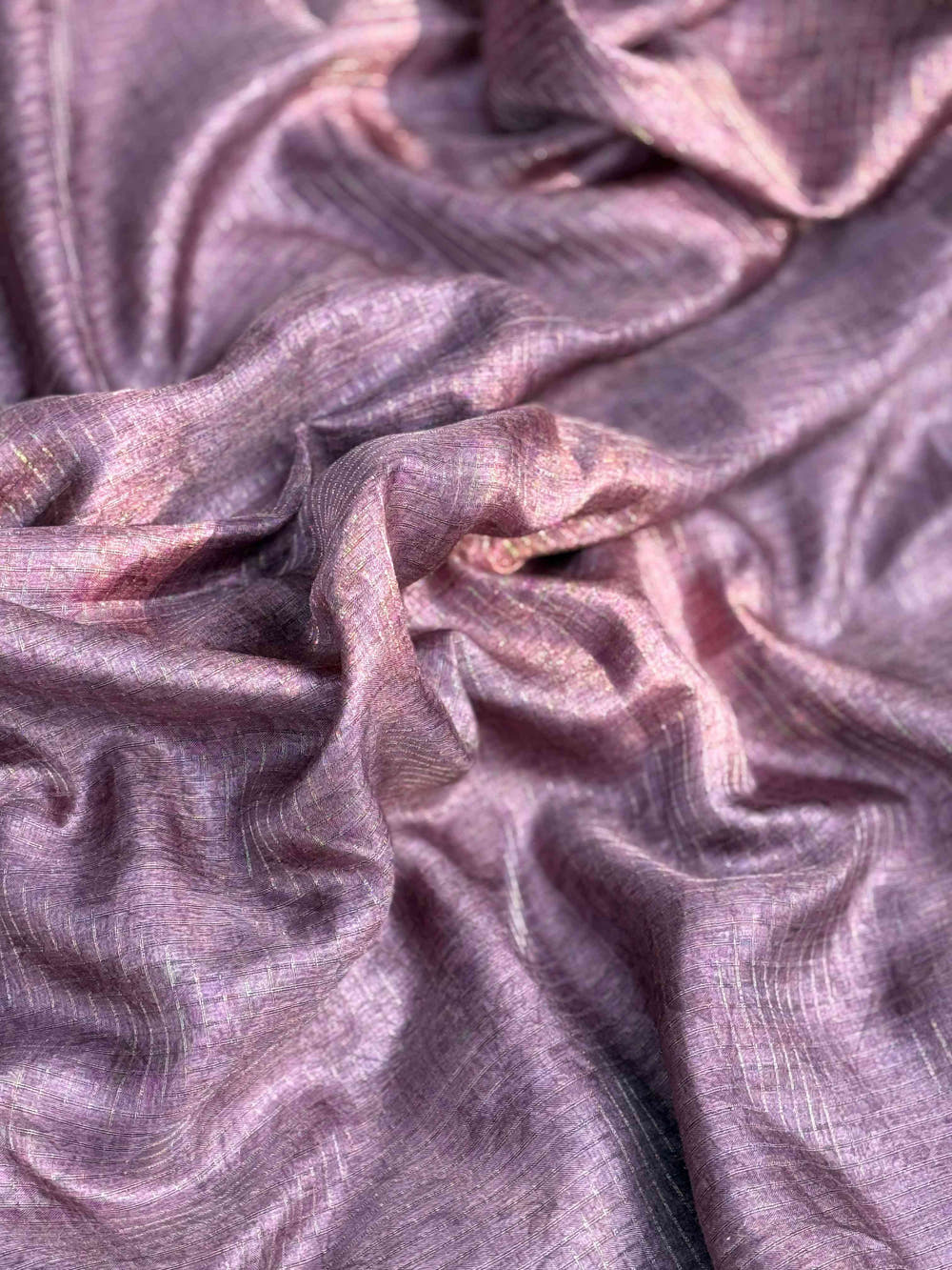 Wine Tussar Chex Floral Saree