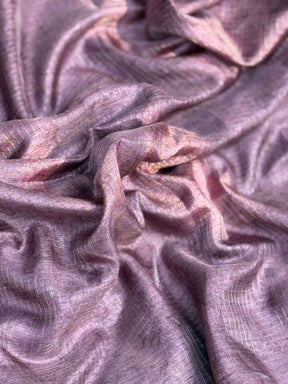 Wine Tussar Chex Floral Saree