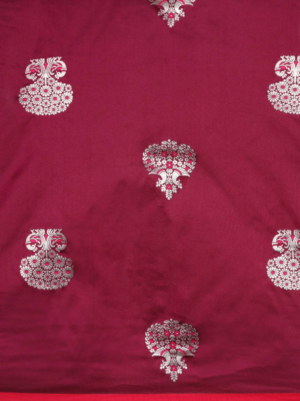 Wine Banarasi Silk Kanchi Zari Weaving Saree