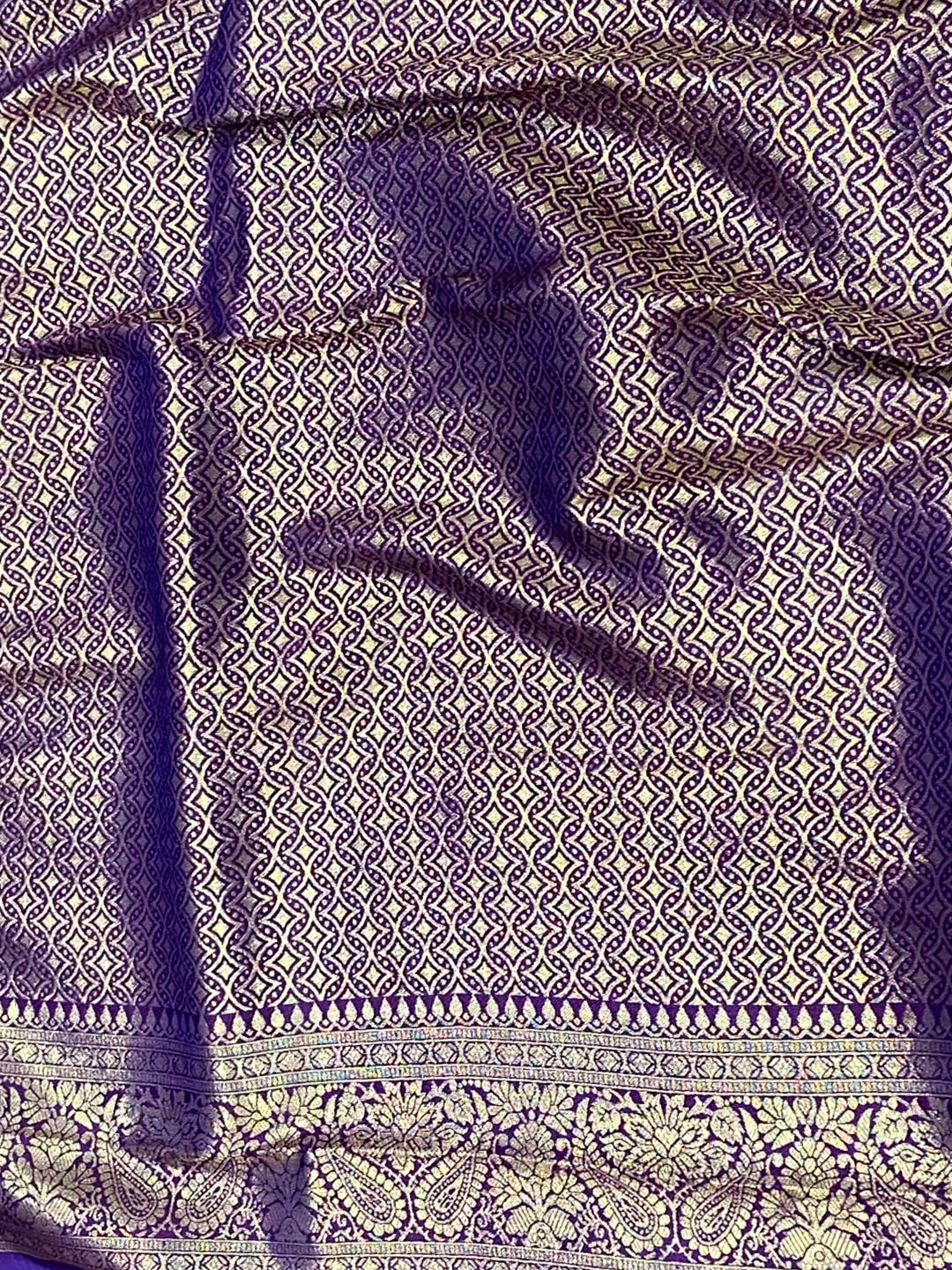 Radiant Stripes Banarasi Silk Saree