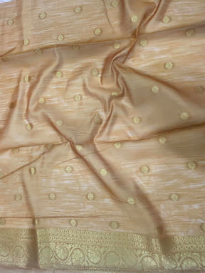 Yellow Banarasi Digital Floral Printed Saree