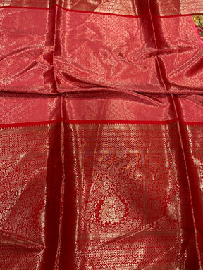 Light Green Kanchi Kalamkari Saree