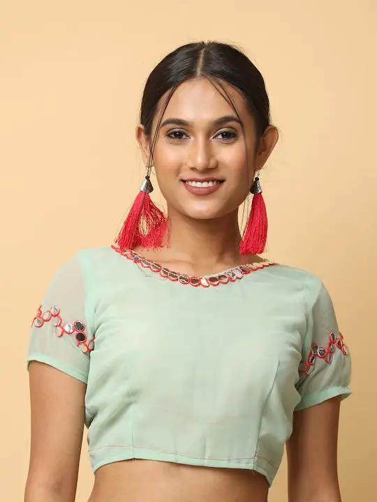 Soft Georgette Ruffle Party Wear Saree 