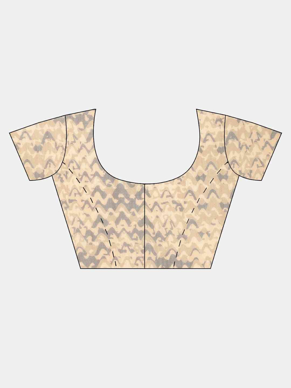 Blouse design for beige linen saree