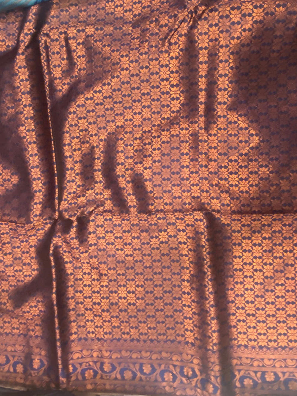 Royal Blue Tussar Silk Zari Weaving Ikkat Saree

