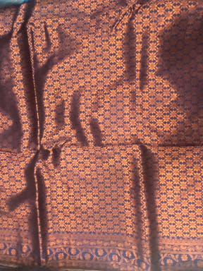 Royal Blue Tussar Silk Zari Weaving Ikkat Saree

