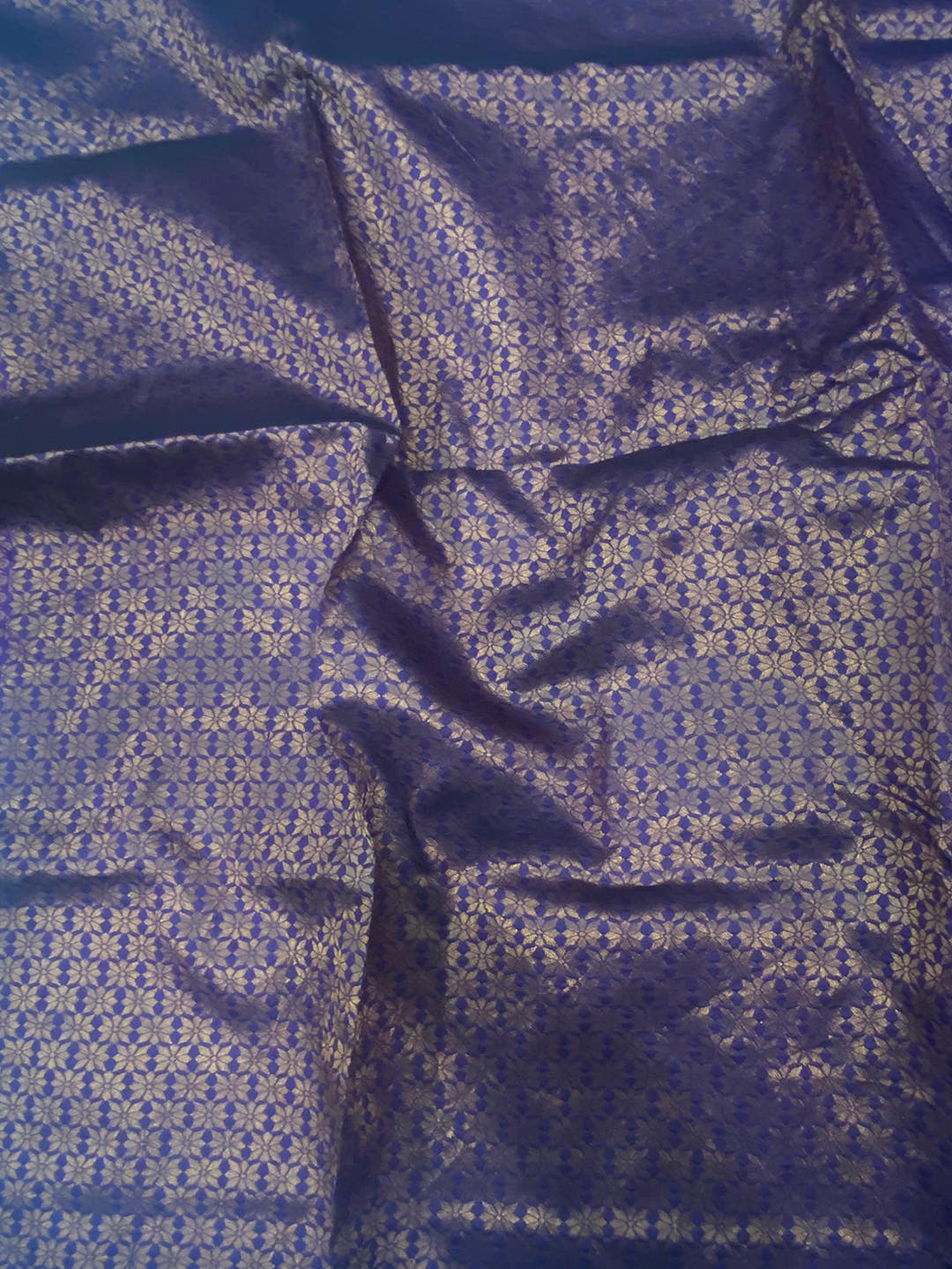 Lavender Tussar Silk Zari Weaving Ikkat Saree

