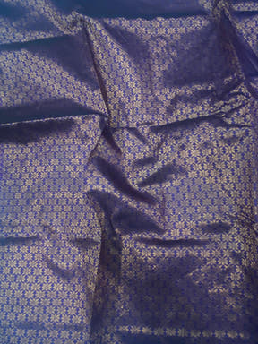 Lavender Tussar Silk Zari Weaving Ikkat Saree

