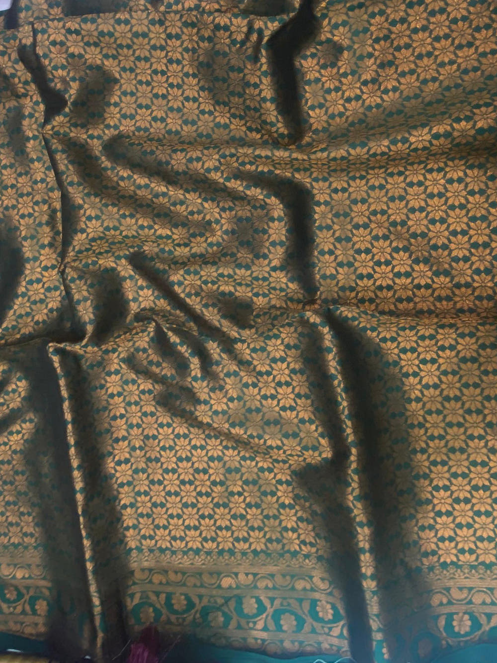 Muvel Tussar Silk Zari Weaving Ikkat Saree

