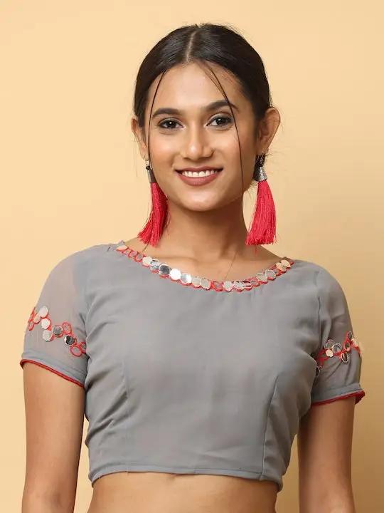 Soft Georgette Ruffle Party Wear Saree 