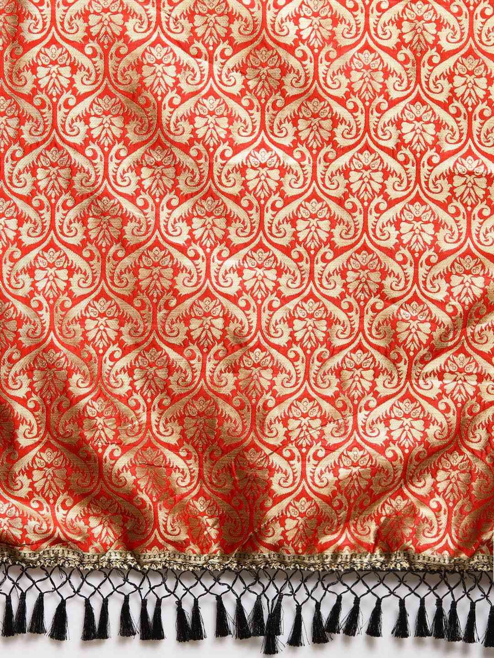 Exclusive Banarasi Red Colour Ethnic Motifs Silk Zari Saree