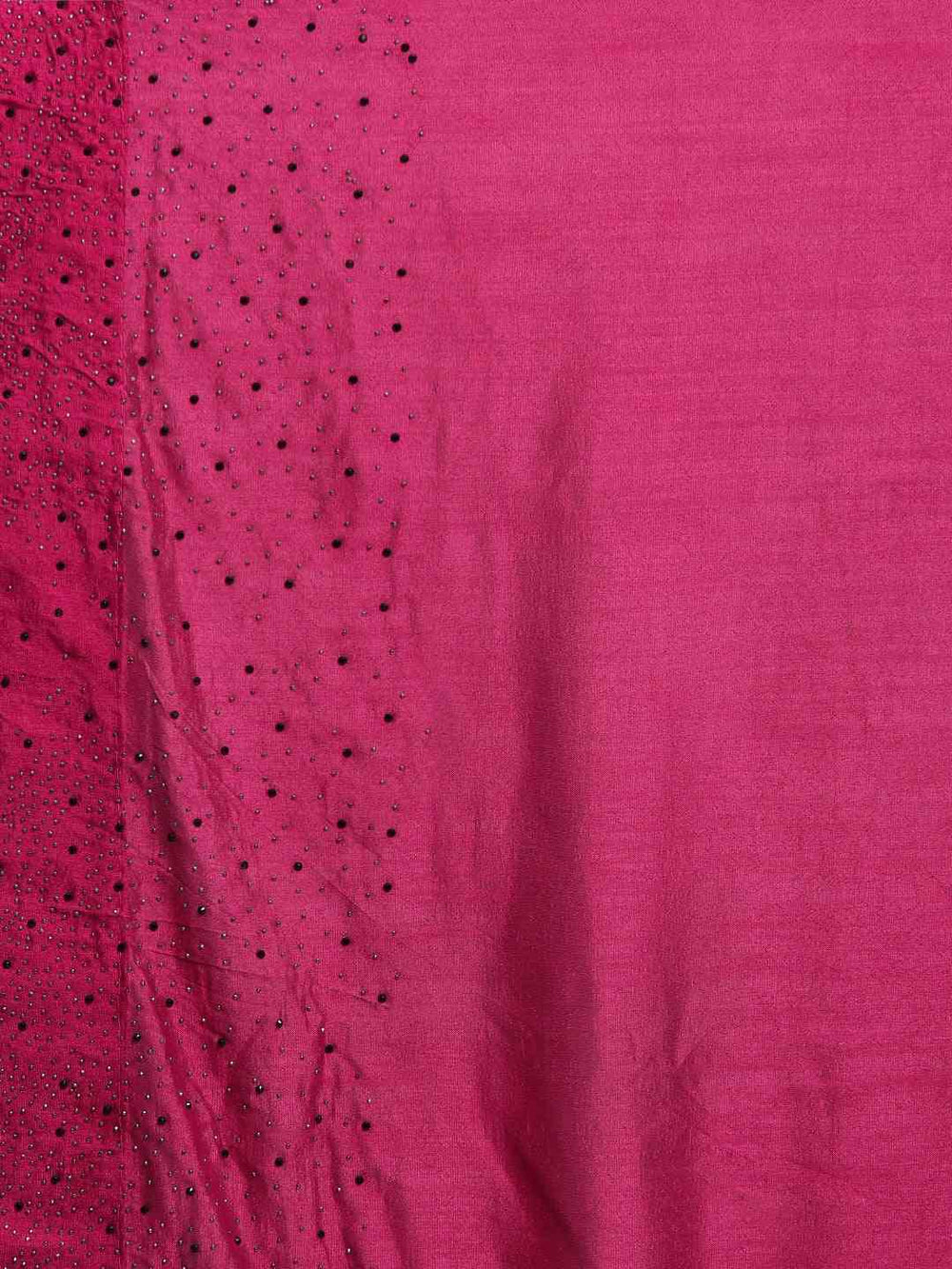 Wine Colour Solid Print With Embellished Border Saree