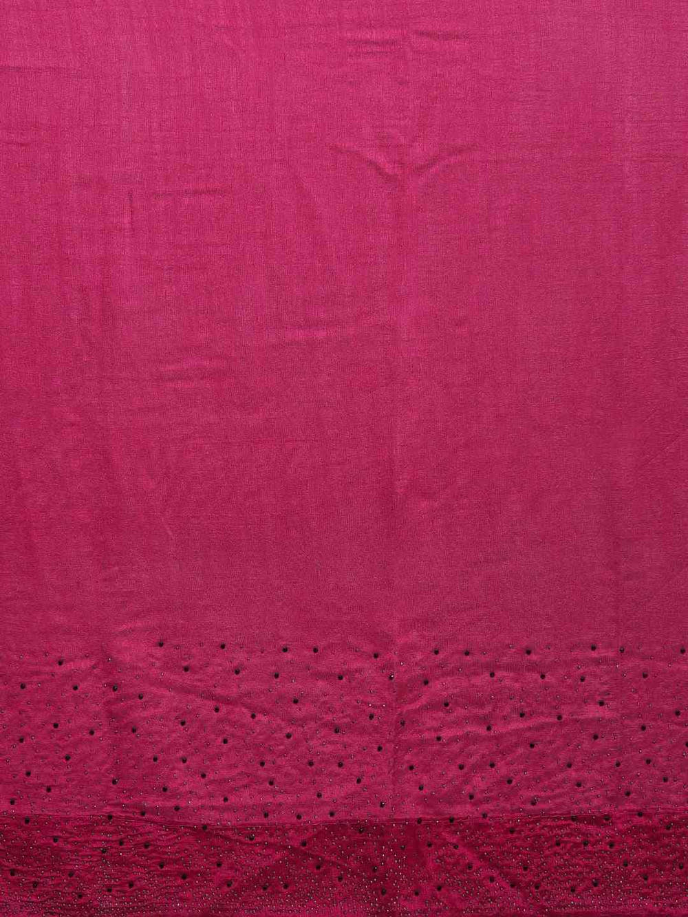 Wine Colour Solid Print With Embellished Border Saree