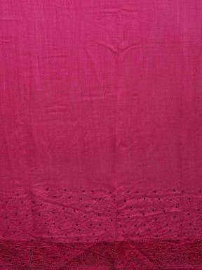 Wine Colour Solid Print With Embellished Border Saree