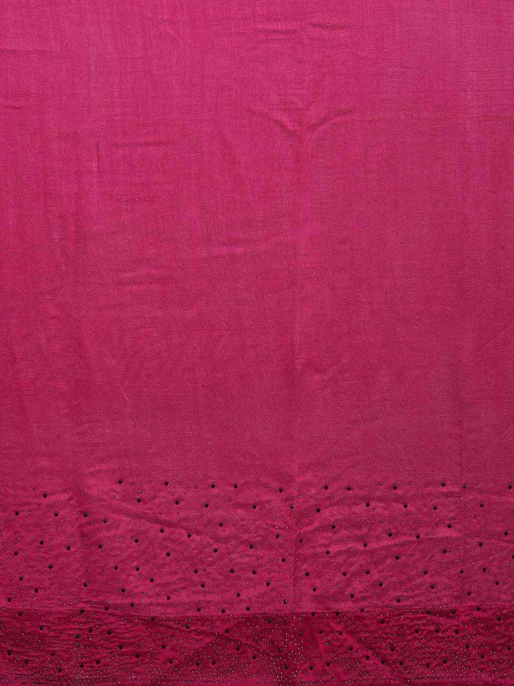 Wine Colour Solid Print With Embellished Border Saree