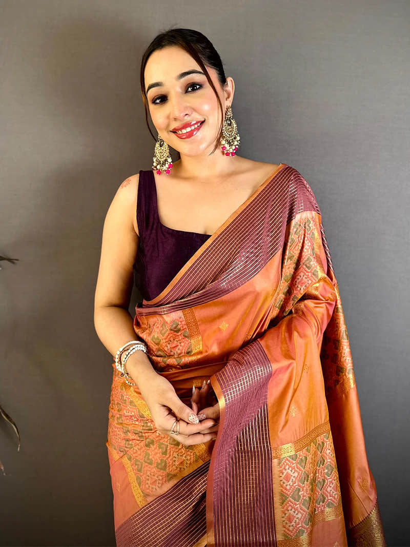 Celebrity Soft Silk Ikkat Pochampally Saree