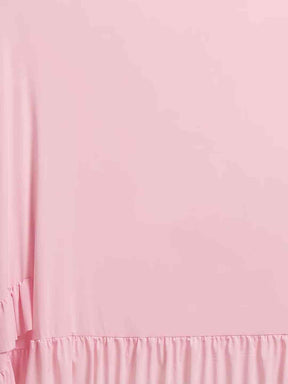  Stylish Pink Colour Solid Print Saree