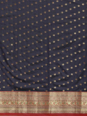 Stylish Banarasi Navy Colour Silk Saree