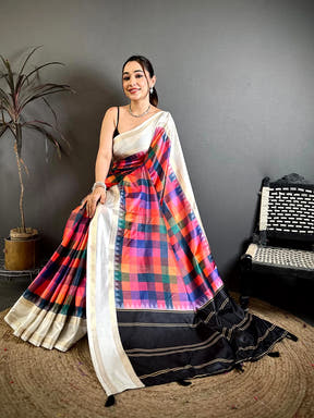 Elegant Paalum Pazhamum Printed Silk Saree - view 3