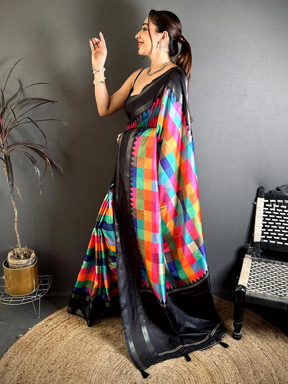 Exclusive Paalum Pazhamum Printed Silk Saree - view 2