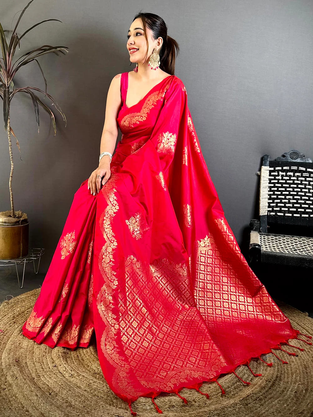 Exclusive Soft Silk Jewellery Border Saree