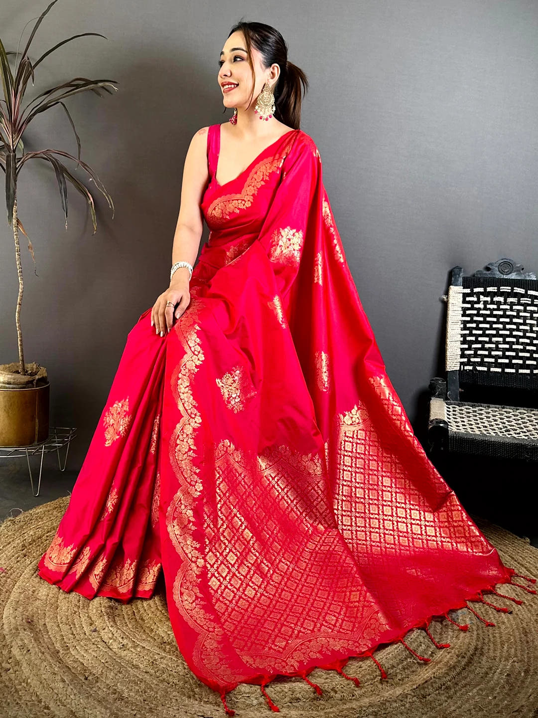 Exclusive Soft Silk Jewellery Border Saree