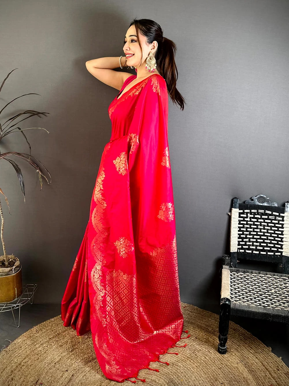 Exclusive Soft Silk Jewellery Border Saree