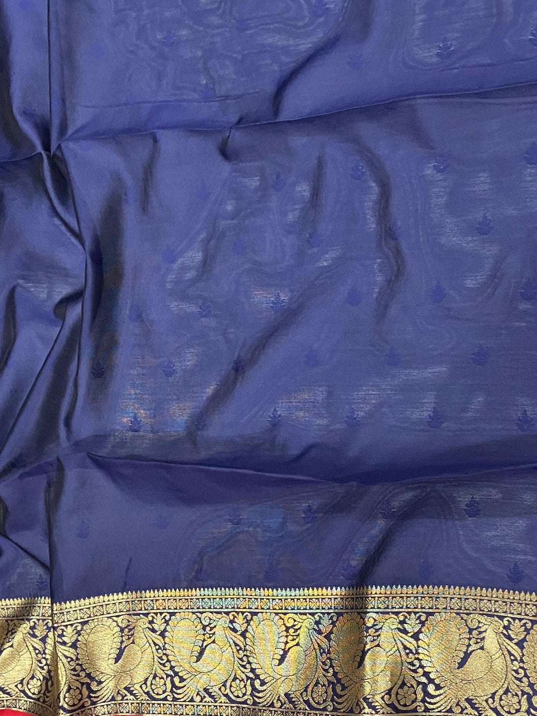 Red Banarasi Silk Saree With Pattu Zari Border