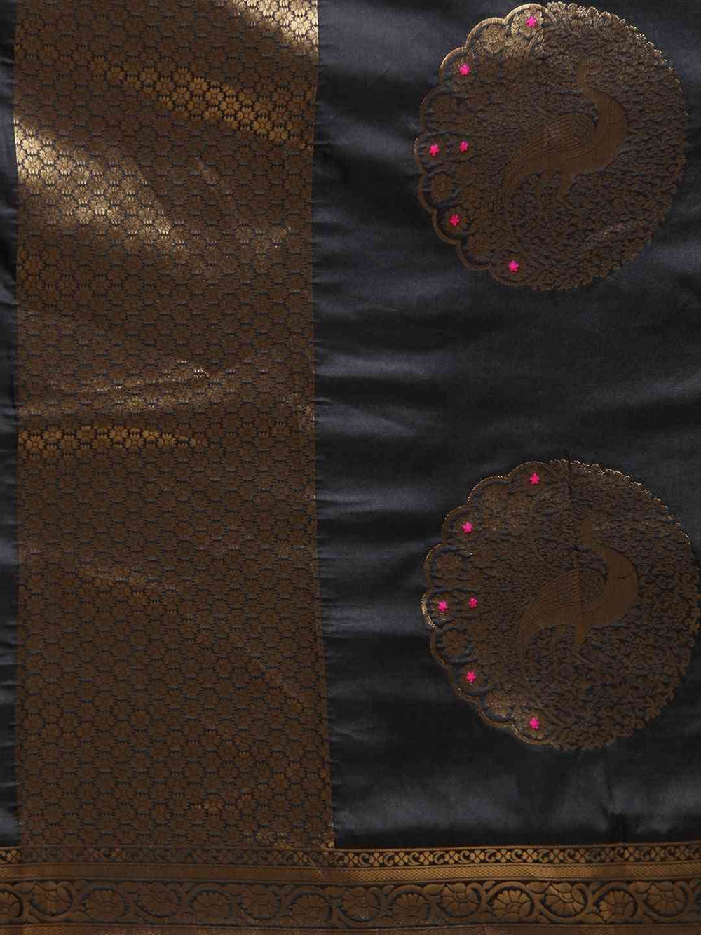 Banarasi Black Colour Silk Woven Design Saree 