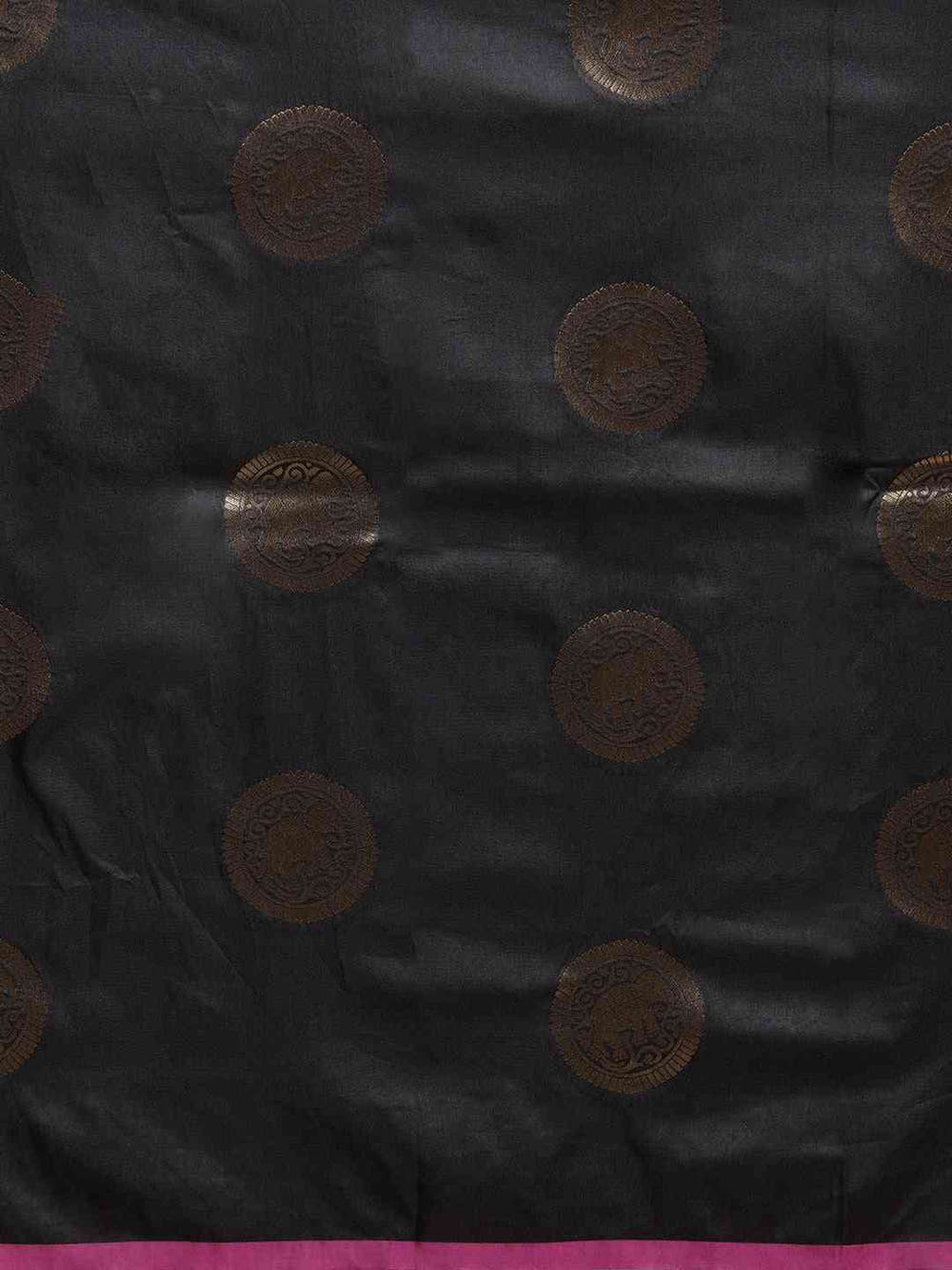 Kanjivaram Black Colour Silk Blend Woven Design Saree