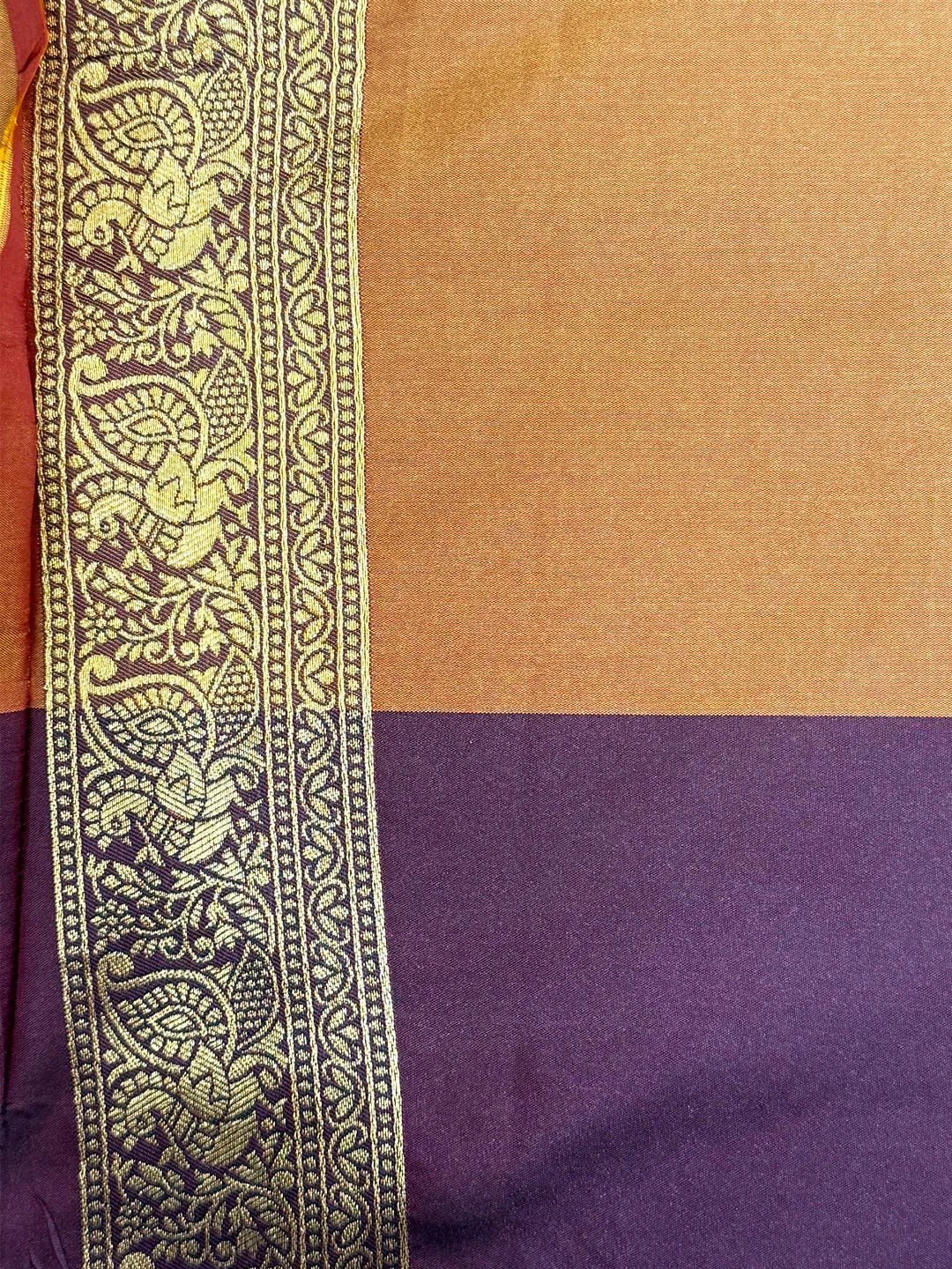Mustard Banarasi Zari Tissue Gadwal Border Saree - view 6