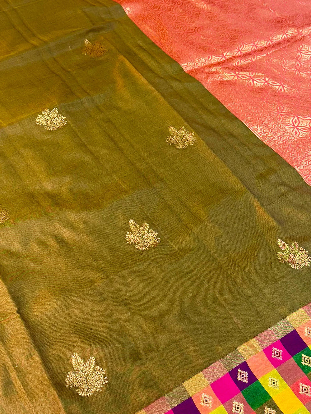 Green Soft Silk Paalum Pazhamum Border Saree
