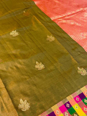 Green Soft Silk Paalum Pazhamum Border Saree