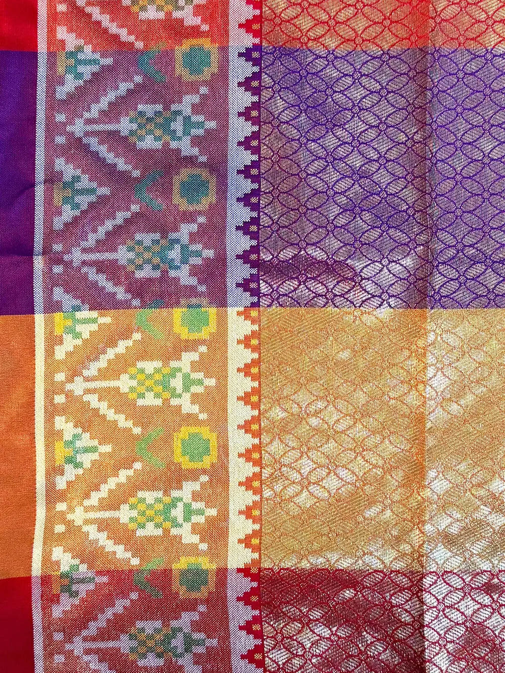 Exclusive Multicolour Checks Soft Silk Saree