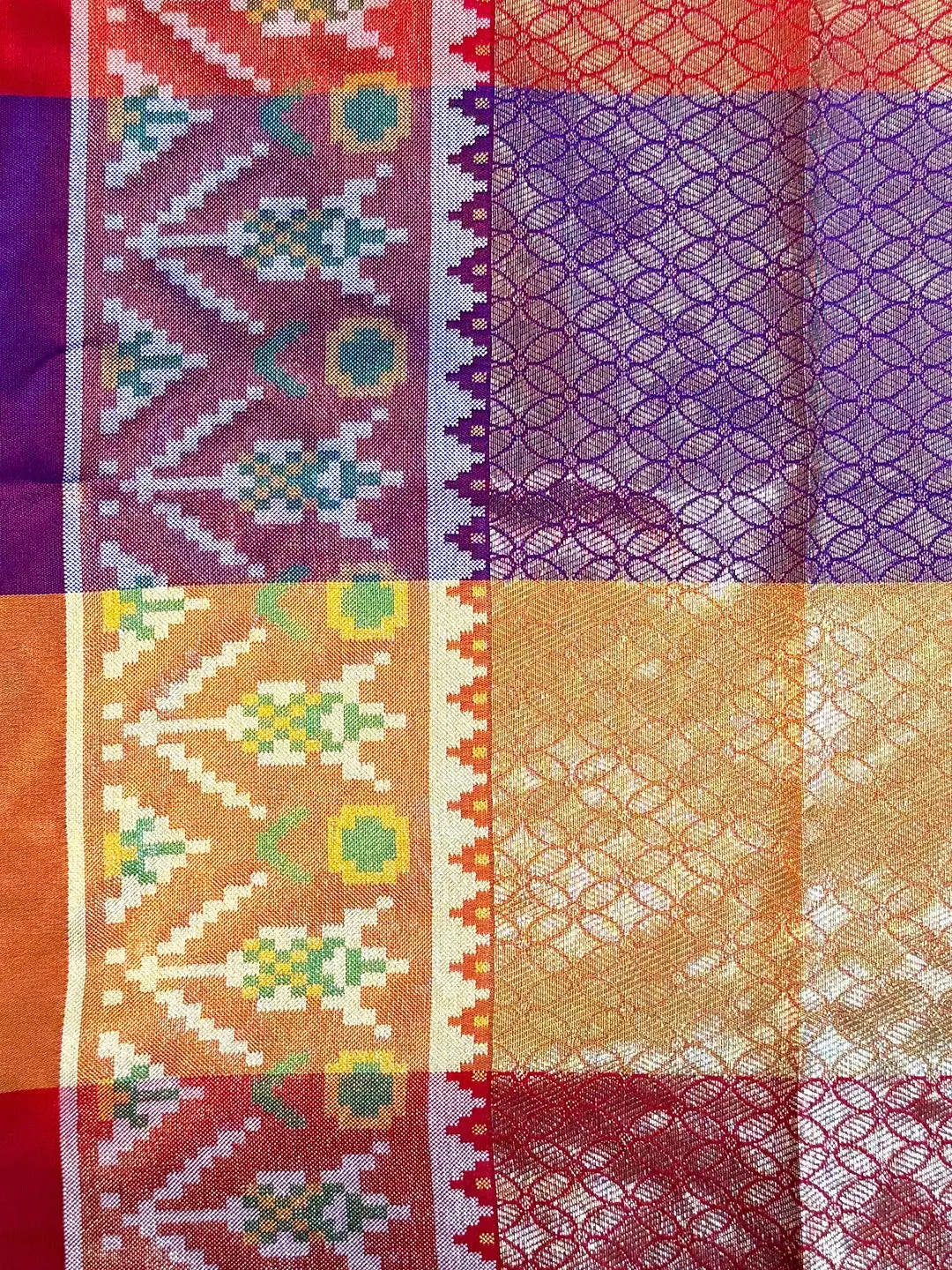 Exclusive Multicolour Checks Soft Silk Saree