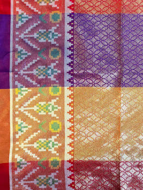 Exclusive Multicolour Checks Soft Silk Saree