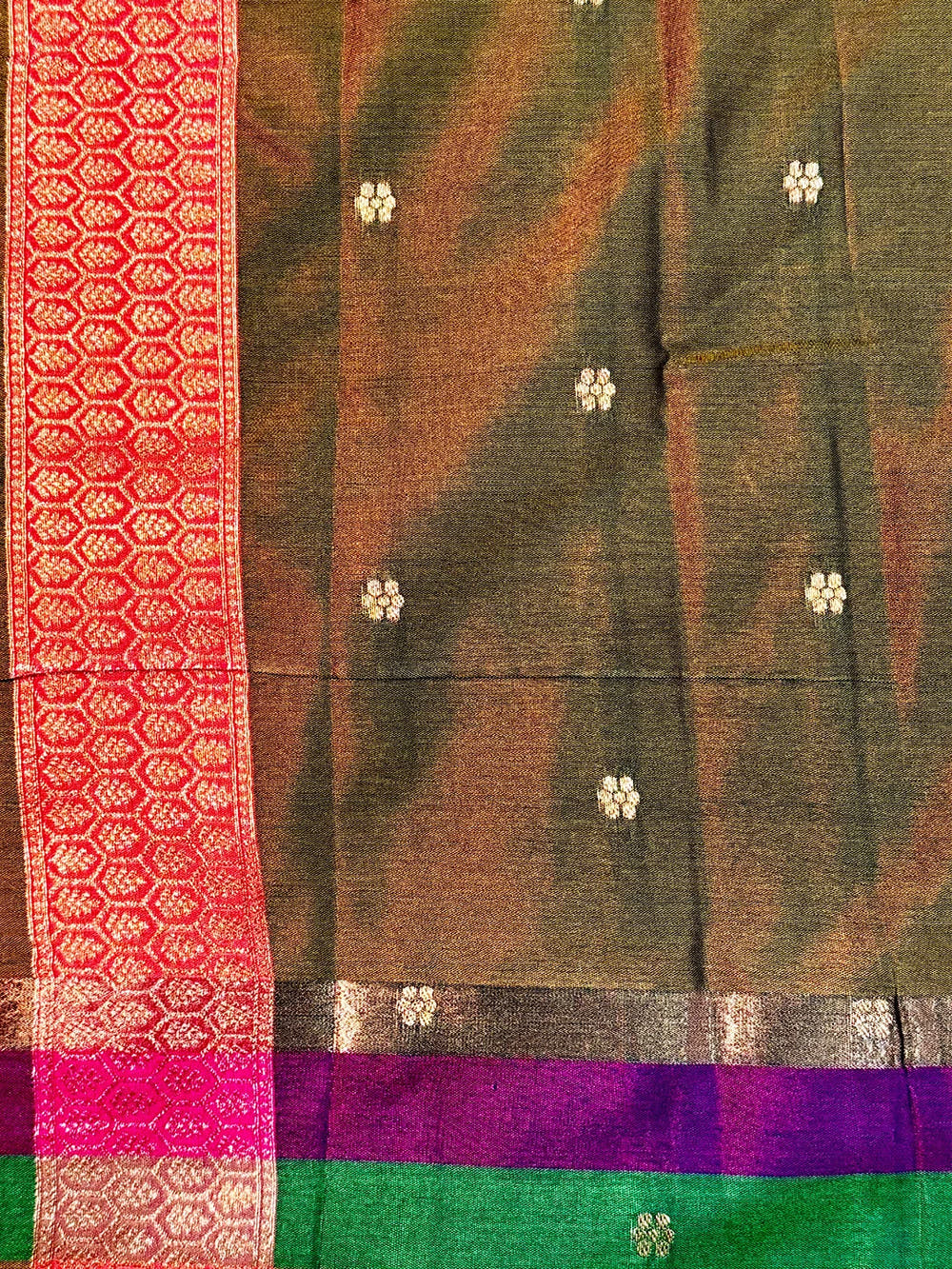 Green Soft Silk Paalum Pazhamum Border Saree