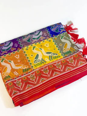 Exclusive Multicolour Checks Soft Silk Saree