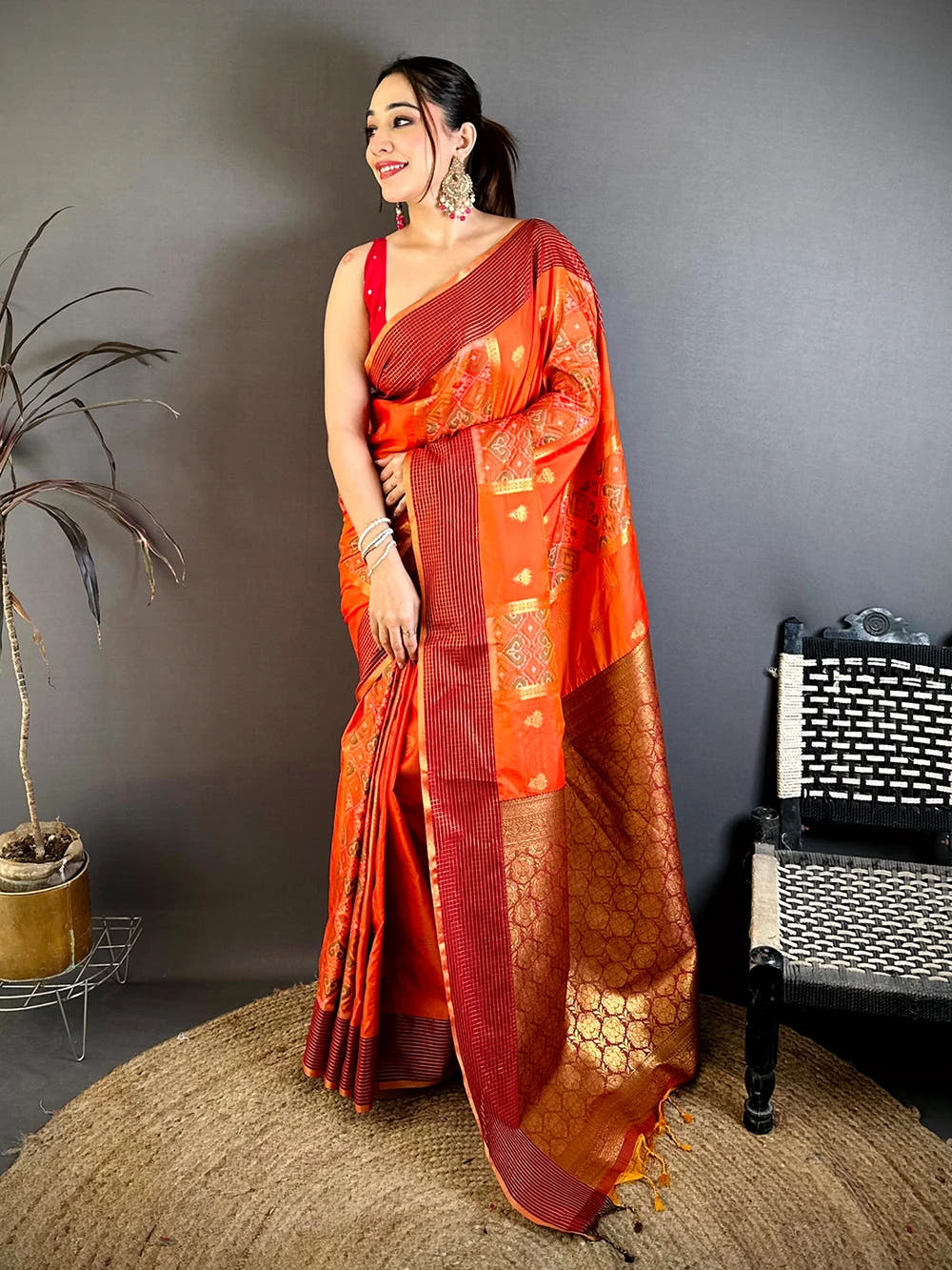 Radiant Soft Silk Ikkat Pochampally Saree