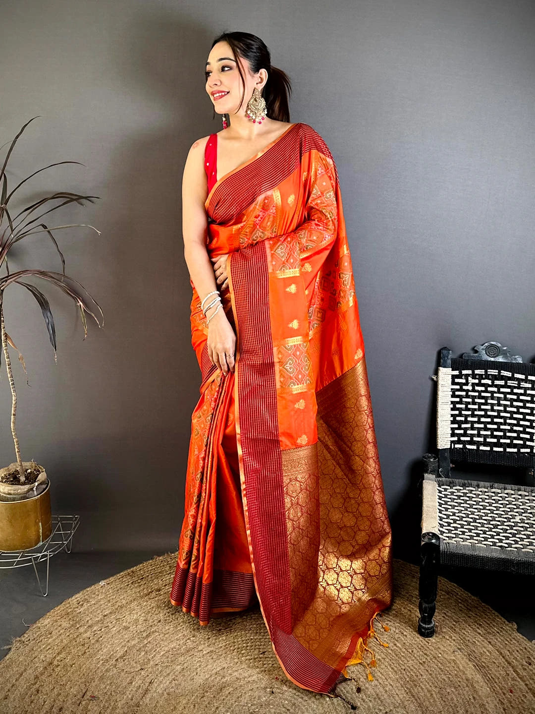 Radiant Soft Silk Ikkat Pochampally Saree