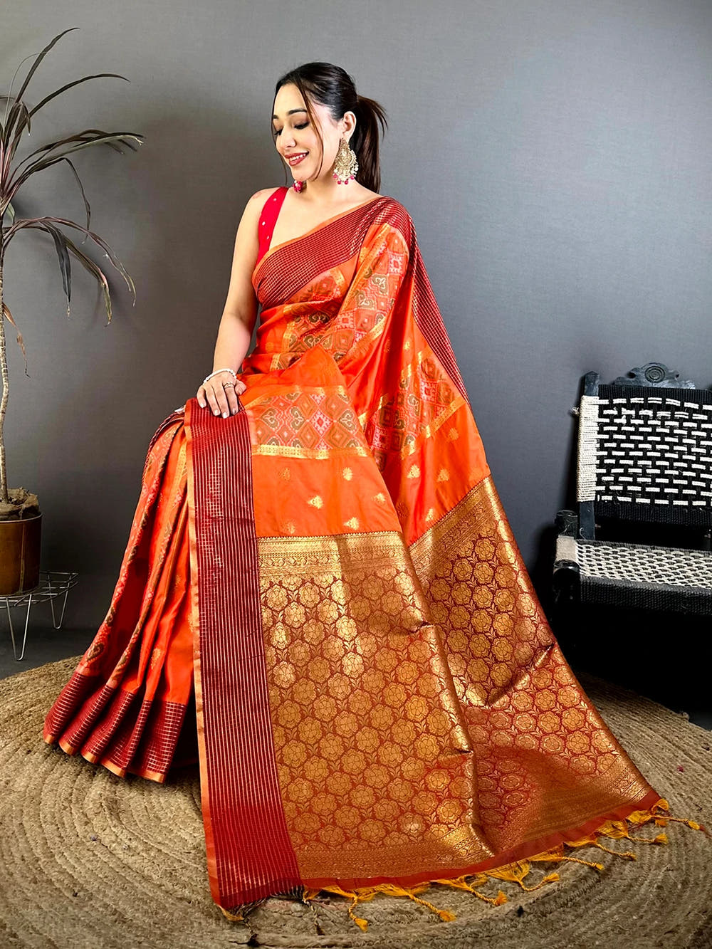 Radiant Soft Silk Ikkat Pochampally Saree