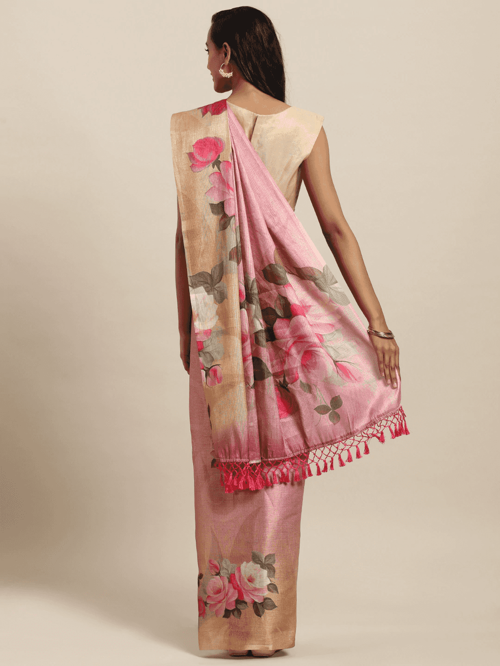 Stylish Muvel Colour Maheshwari Floral Printed Saree