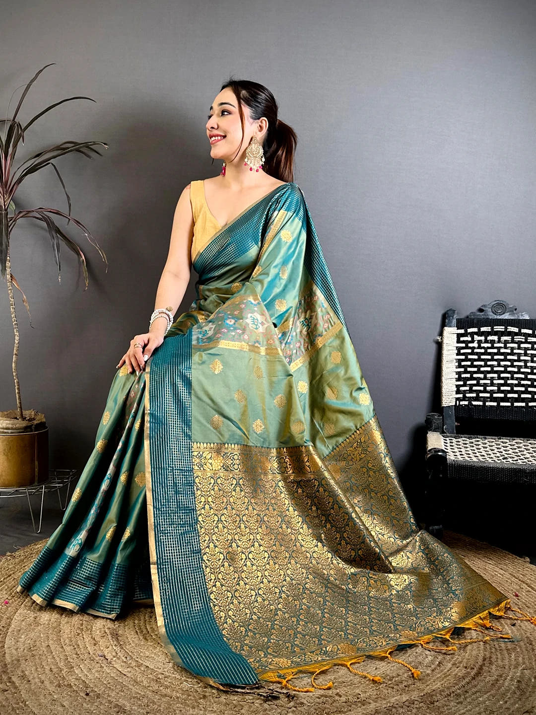 Stylish Soft Silk Ikkat Pochampally Saree